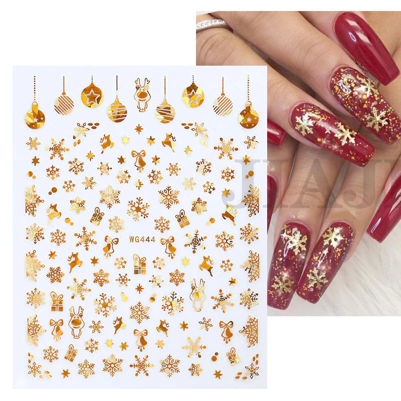 Sticker WG444 DORADO HOLOGRÁFICO NAVIDAD