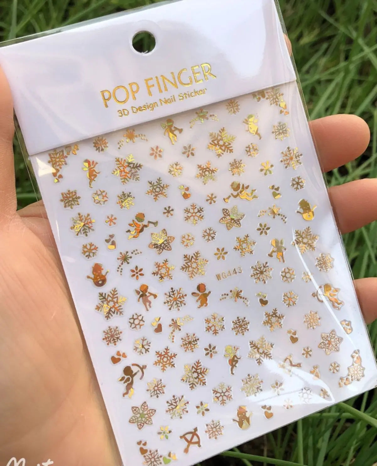 Sticker WG443 DORADO COPOS NAVIDAD