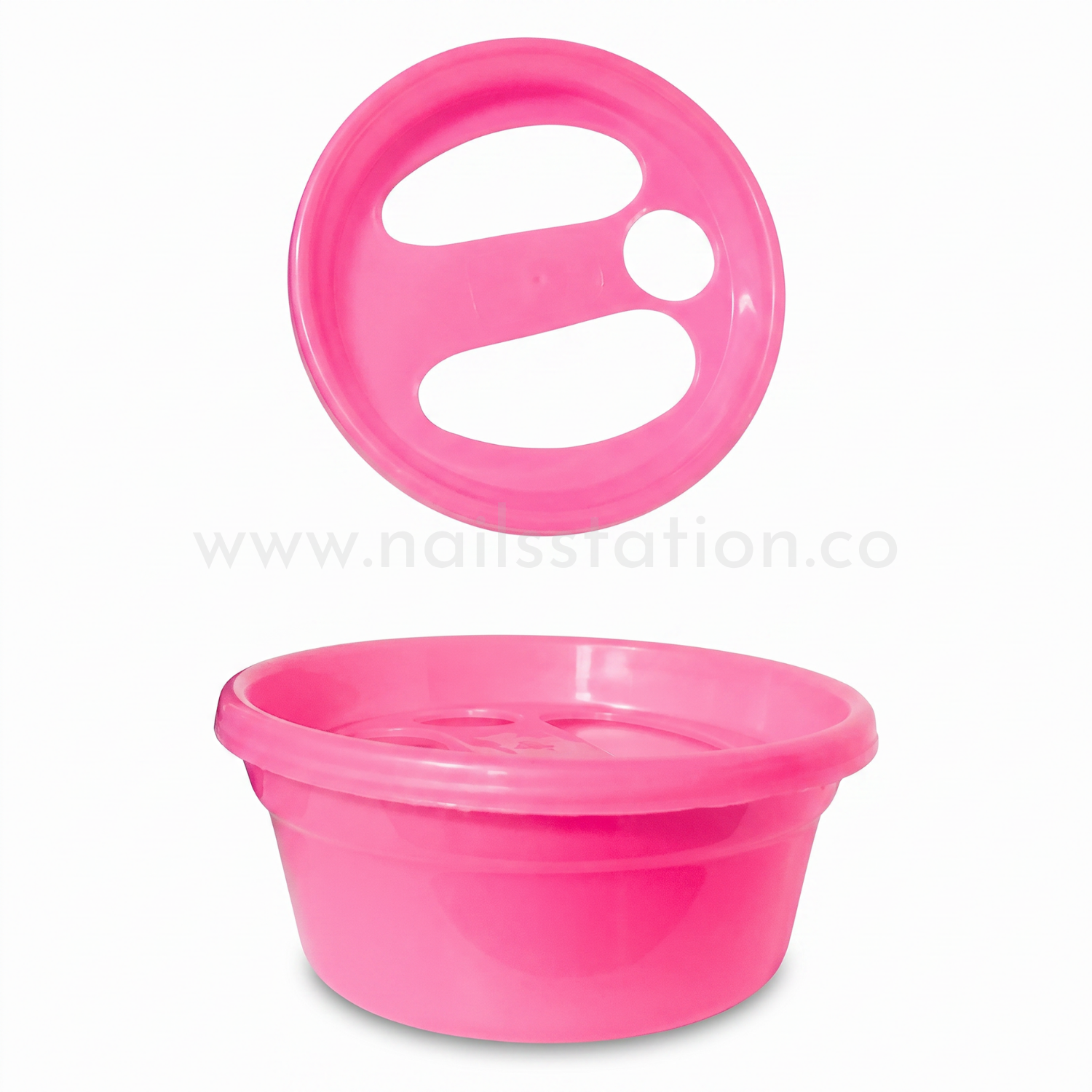 Recipiente para manicure con tapa