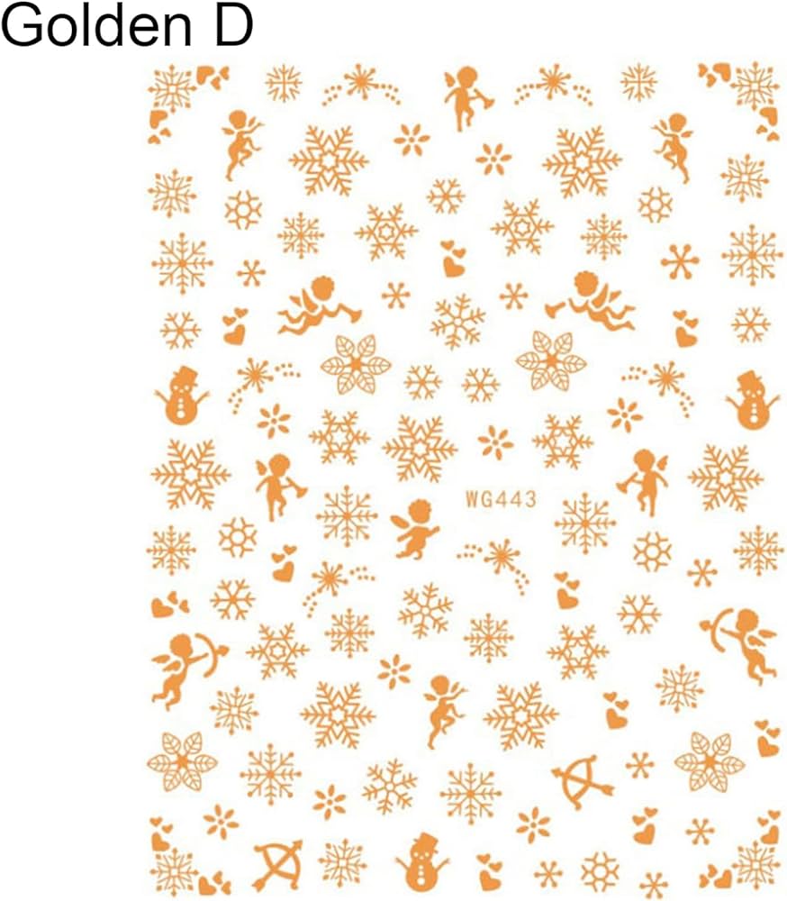 Sticker WG443 DORADO COPOS NAVIDAD