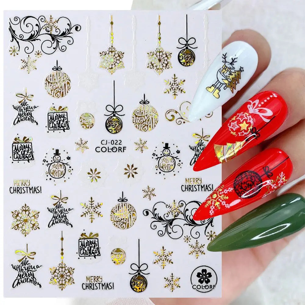 Sticker CJ-022 GOLD NAVIDAD