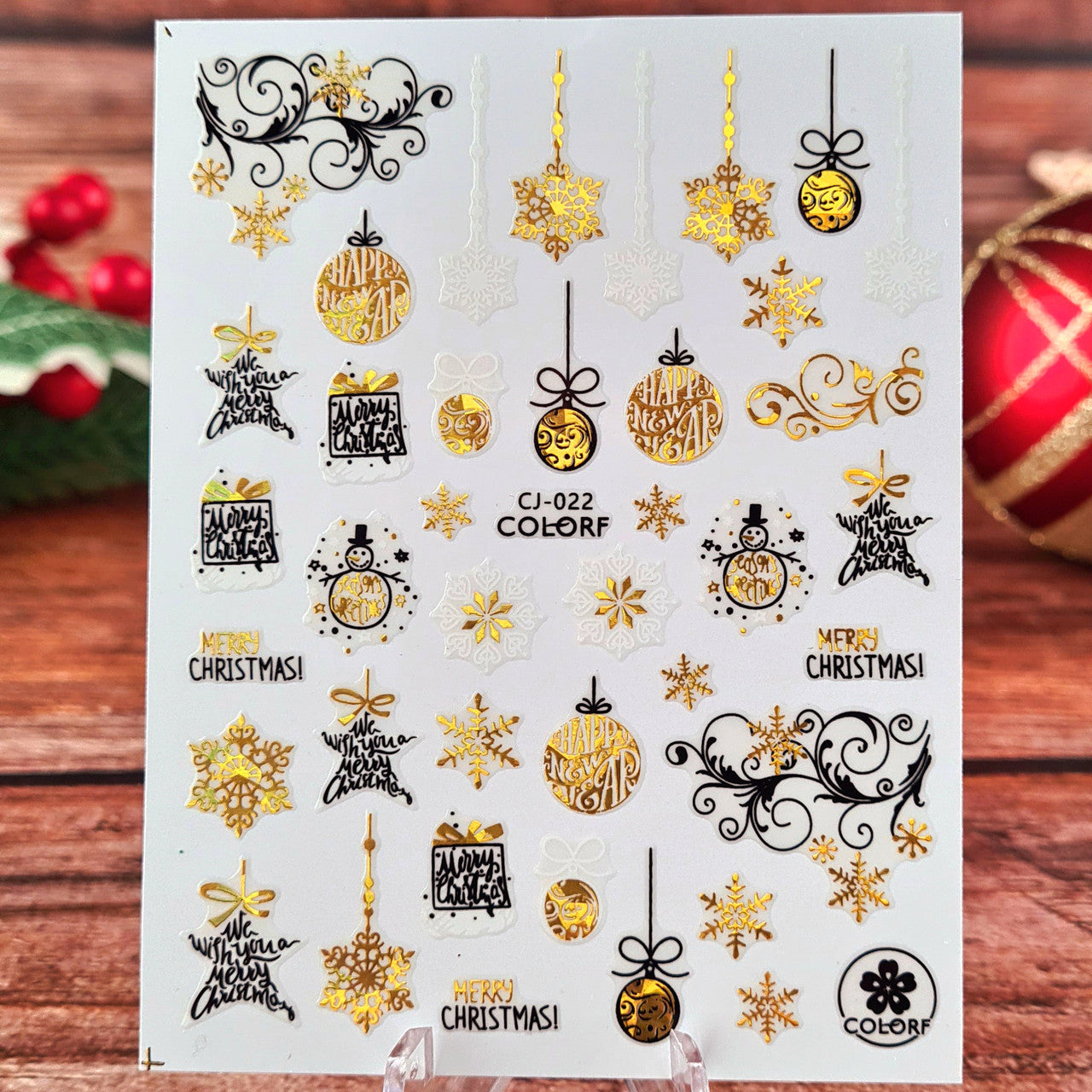 Sticker CJ-022 GOLD NAVIDAD