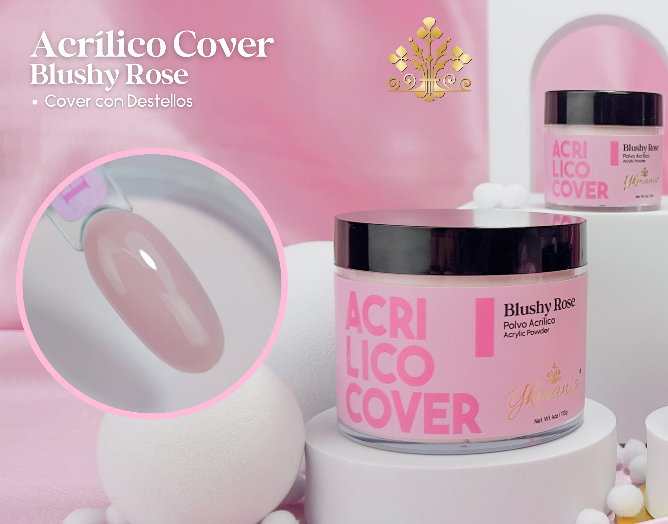 Acrílico Cover Blushy Rose Ykmanía