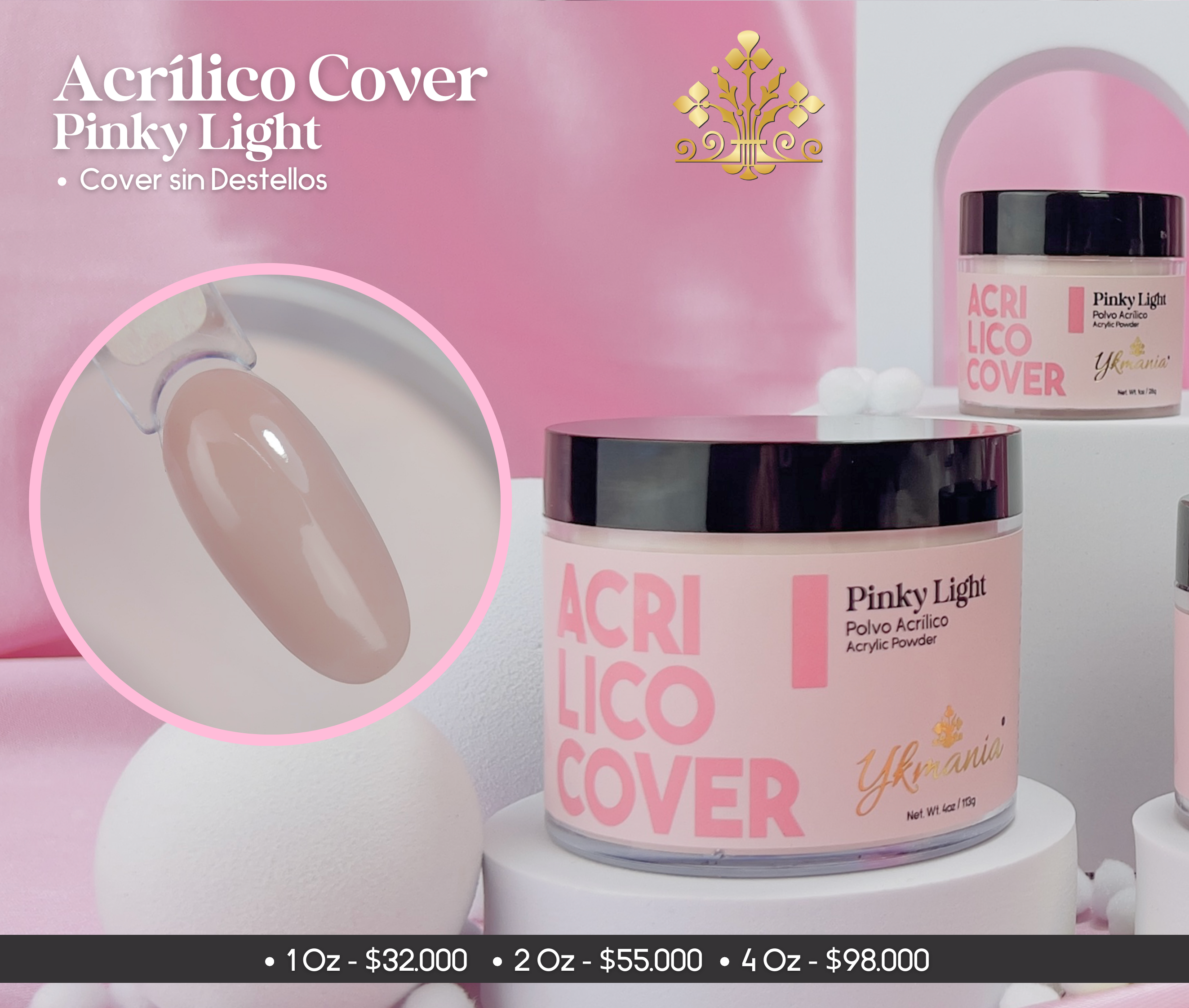 Acrílico Cover Pinky Light Ykmanía