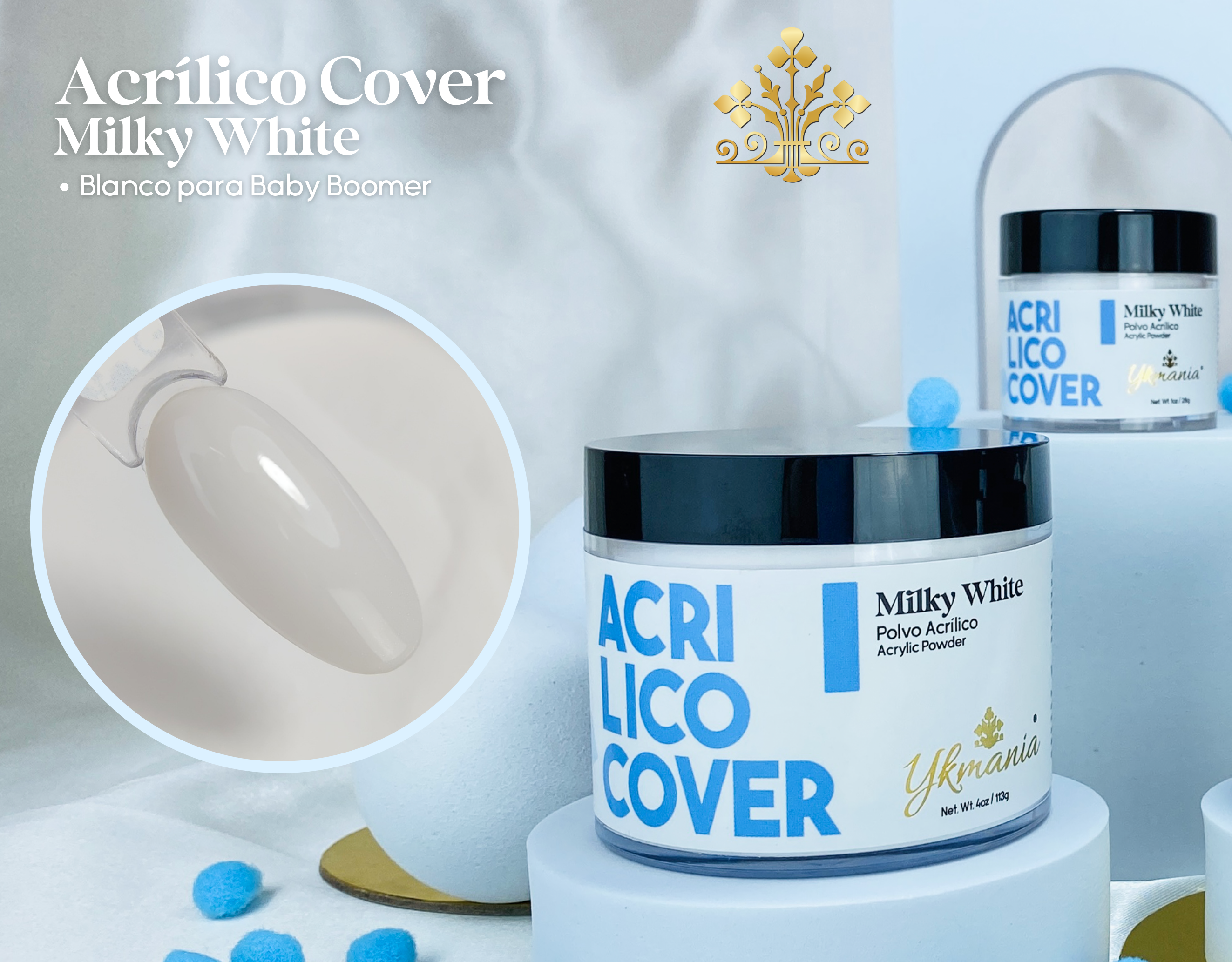 Acrílico Cover Milky White Ykmanía