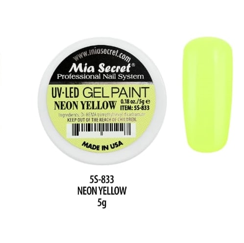 Neón Yellow Gel paint Mia Secret