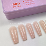 Caja press on Efecto Acrílico Long Coffin X300