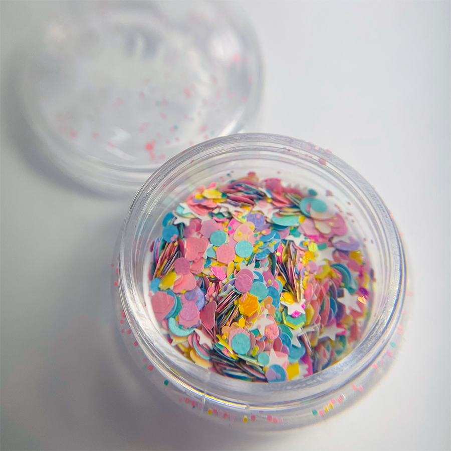 Glitter NS Mix Corazones y Estrellas