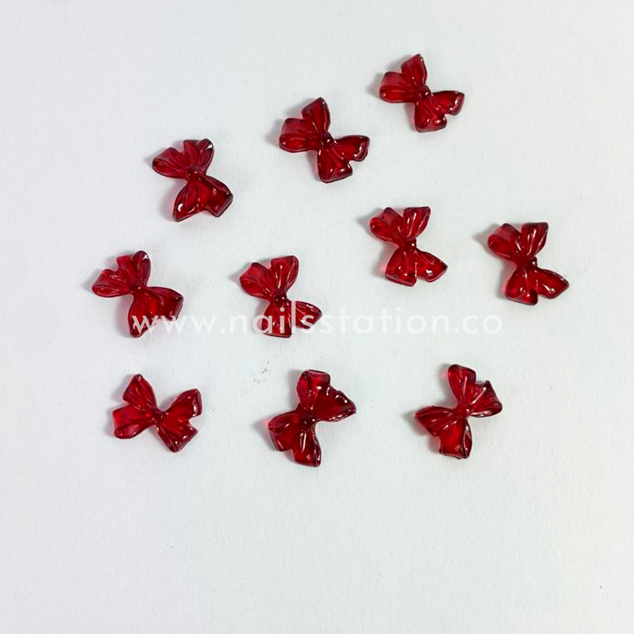 Apliques Moños Grandes Rojos x10