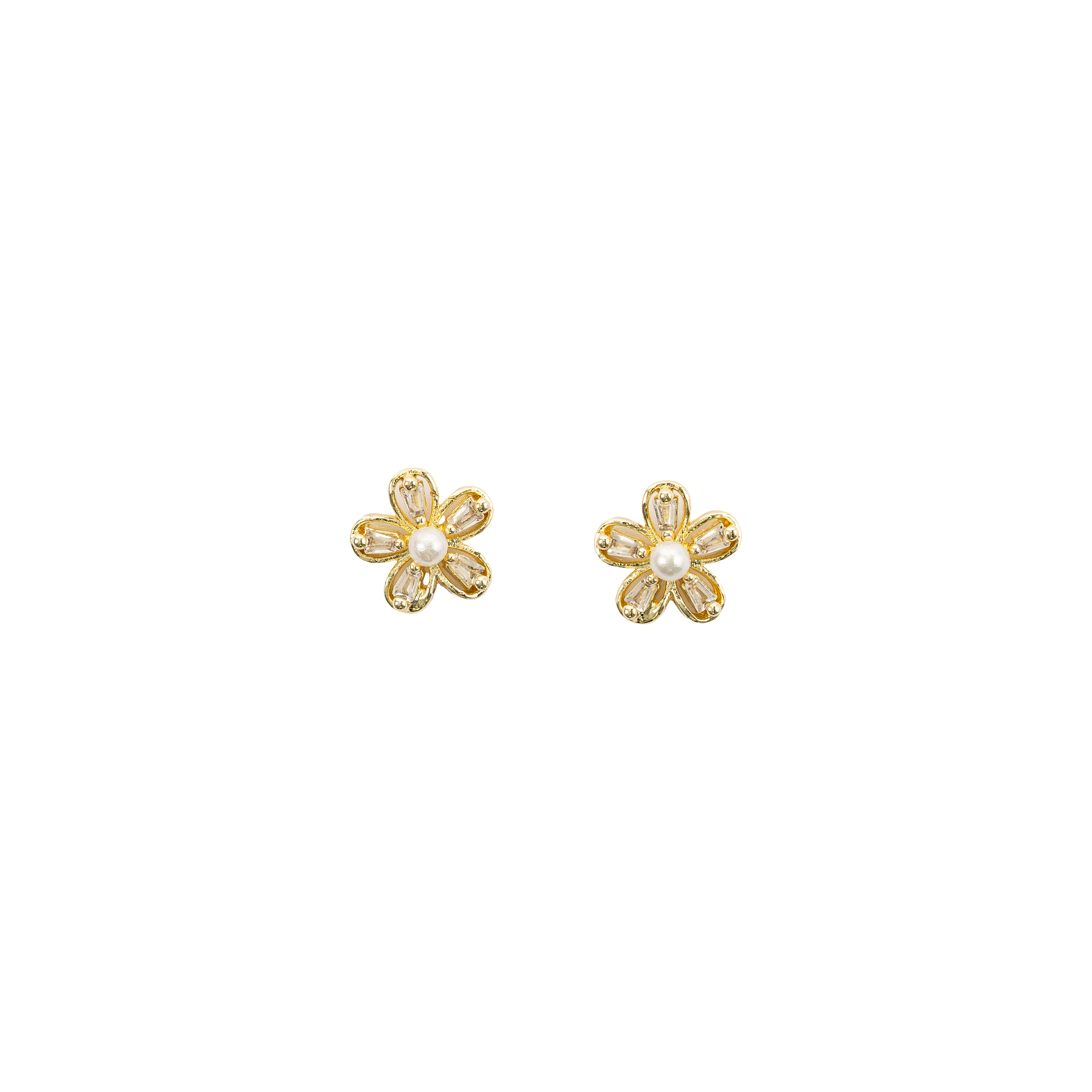 par dijes flor perla
