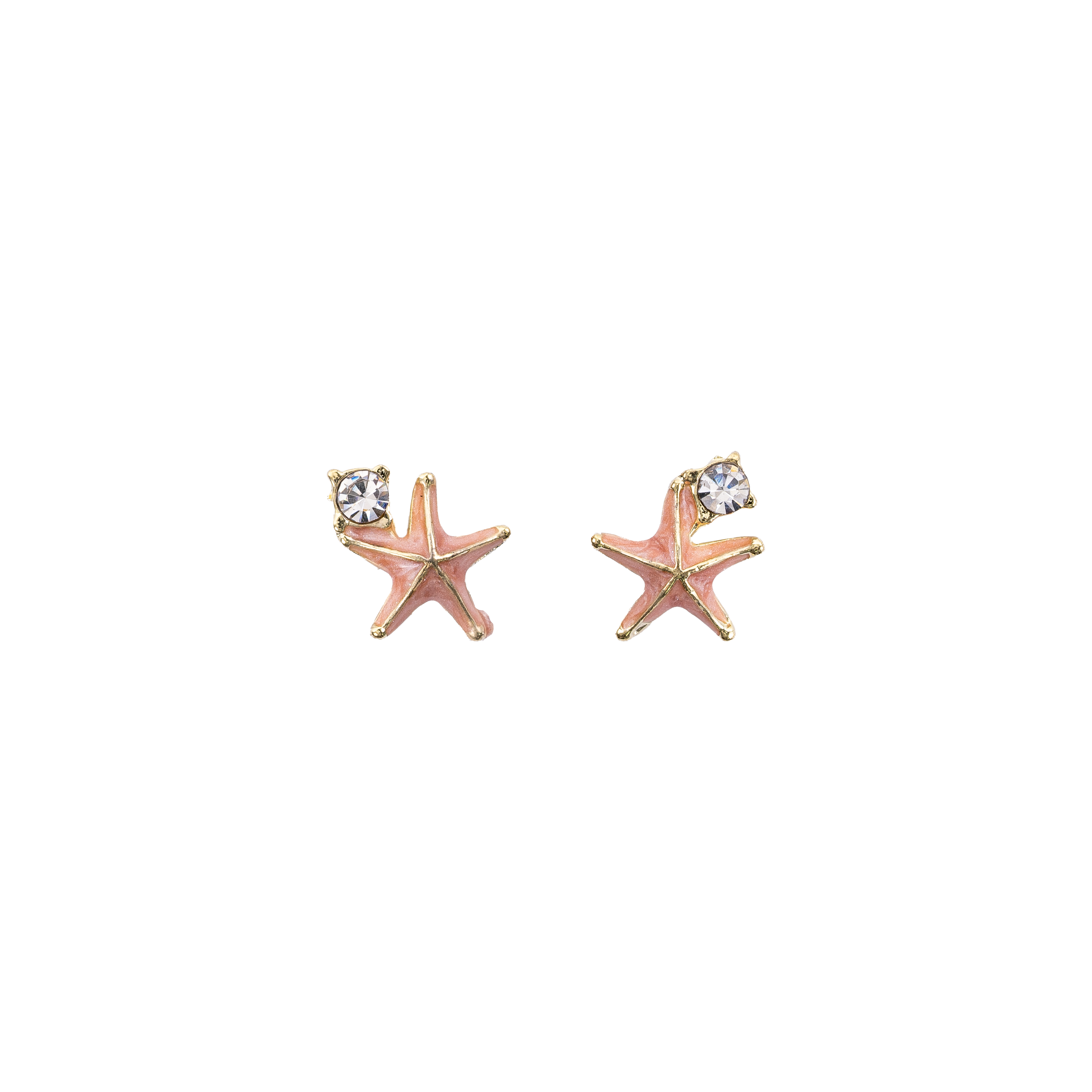 Dijes estrellas de mar rosadas