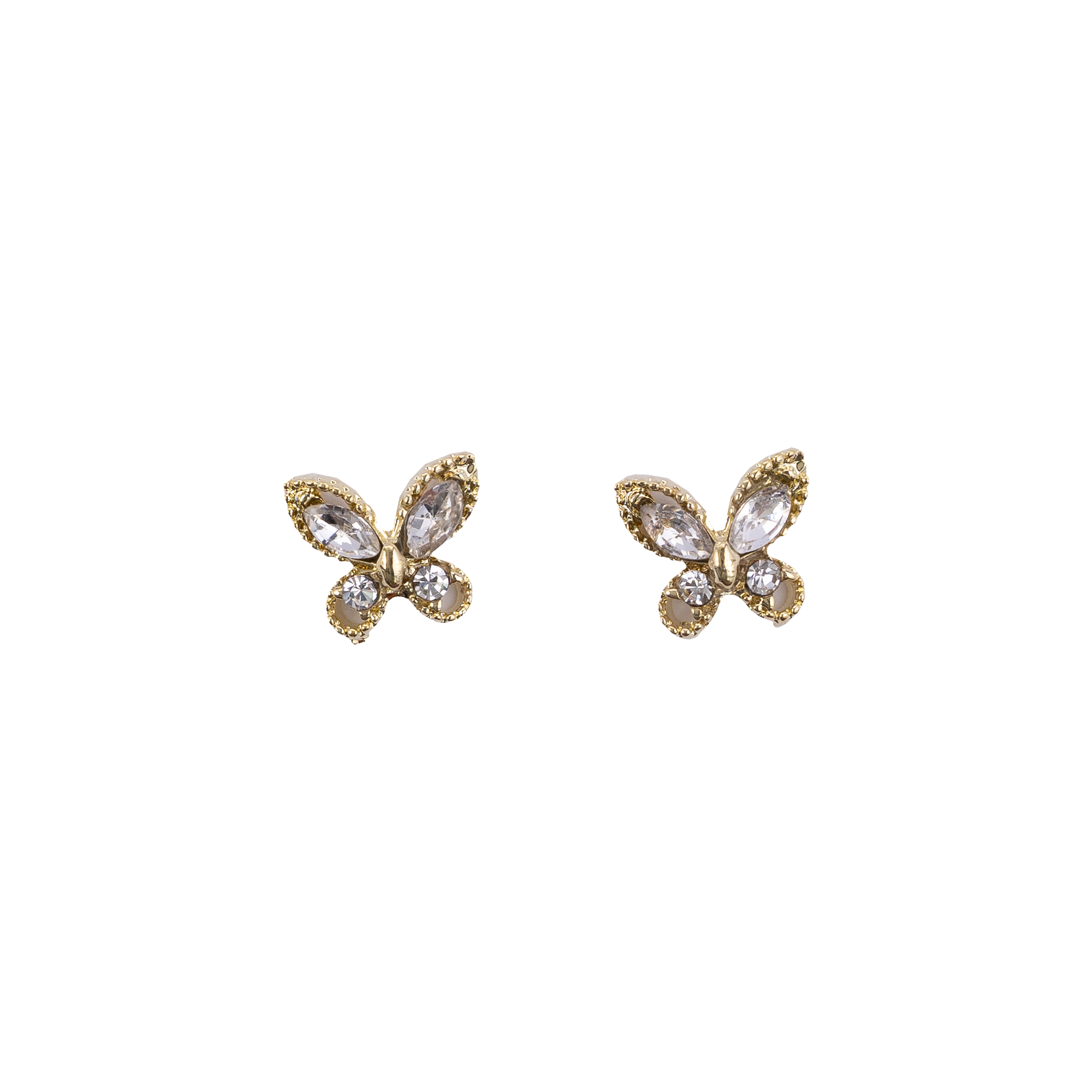Paquete dijes mariposa dorada cristal