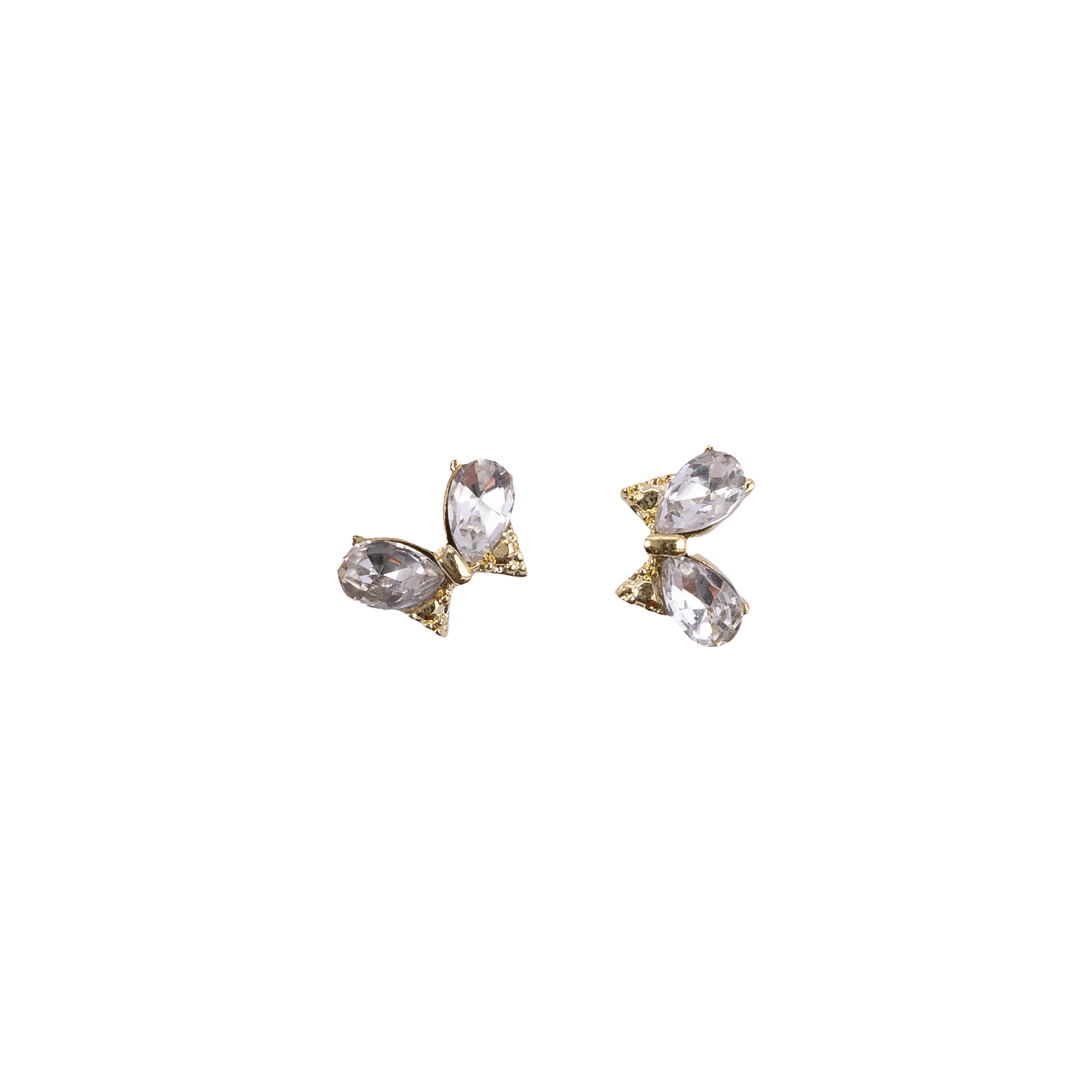 Paquete dijes mariposa dorada cristal
