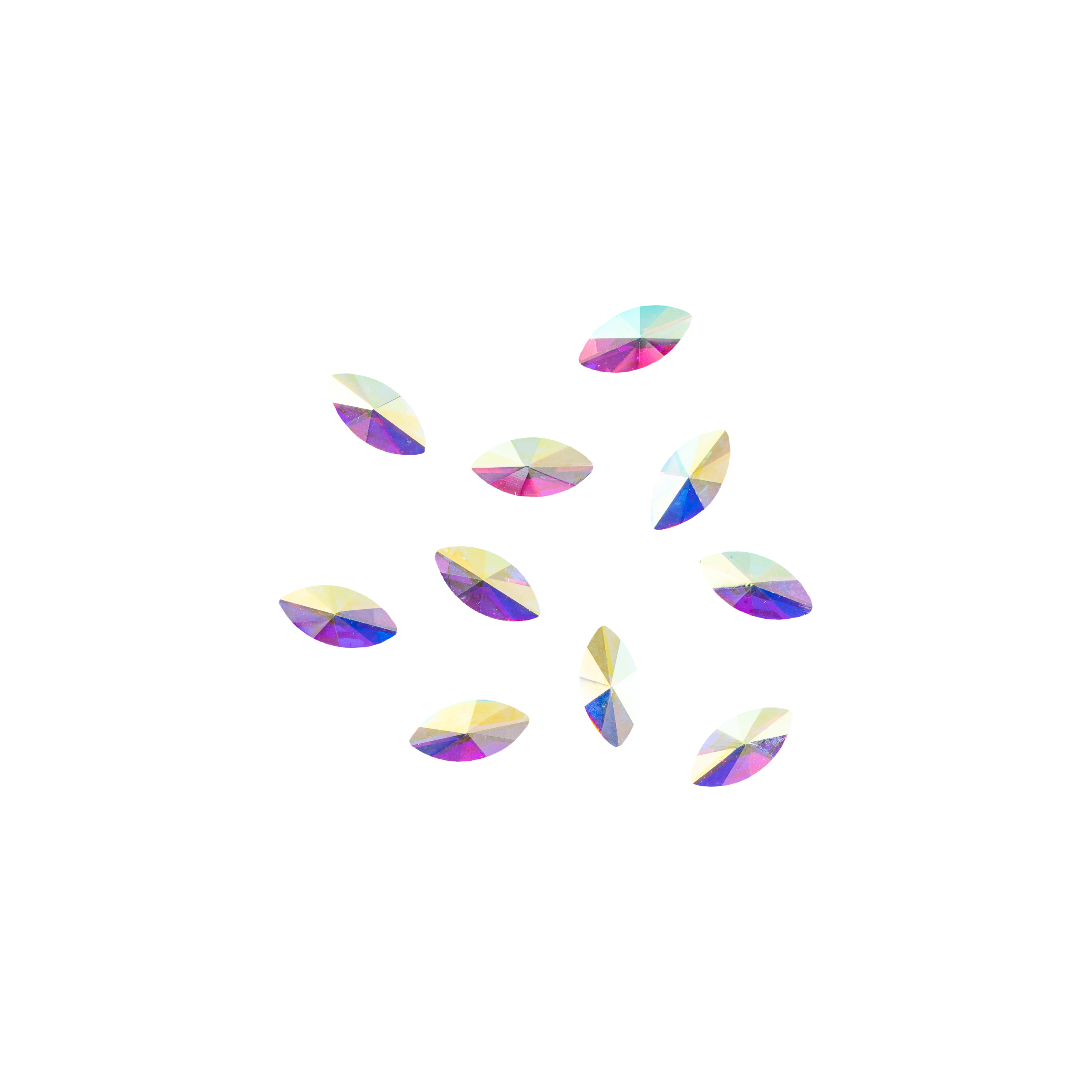 PAQUETE DE CENTROS DE CRISTAL HOJA AB X 10UD