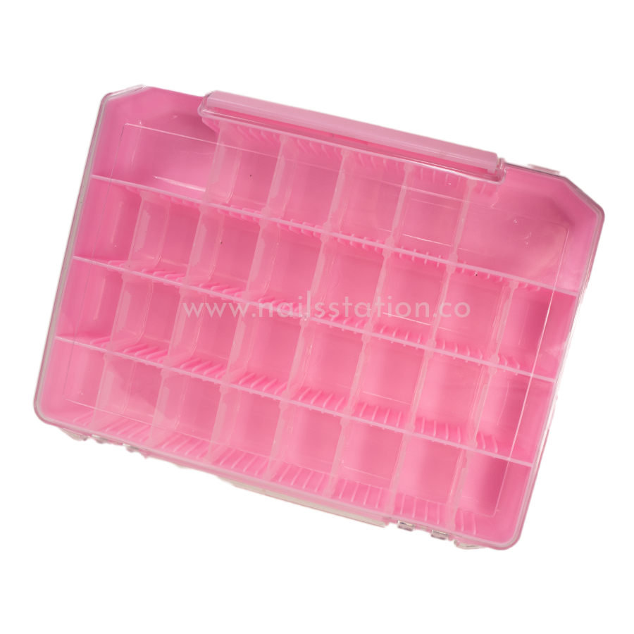 Caja organizadora 30 compartimientos Rosada