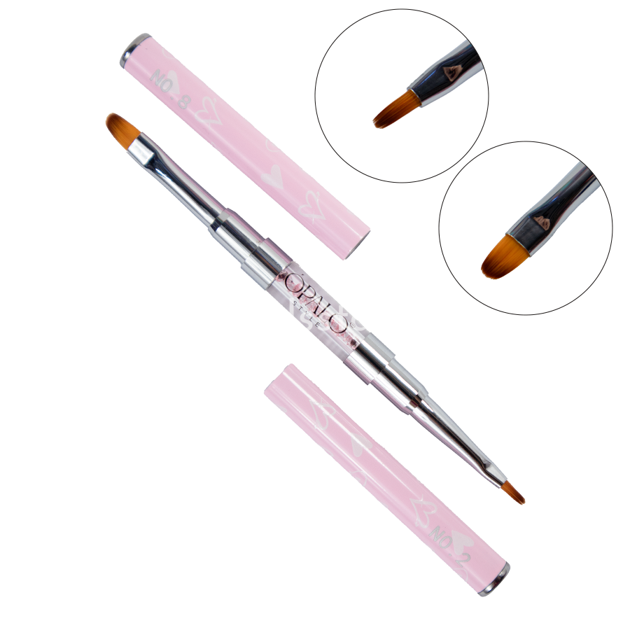 Pincel lengua de gato doble Ópalo