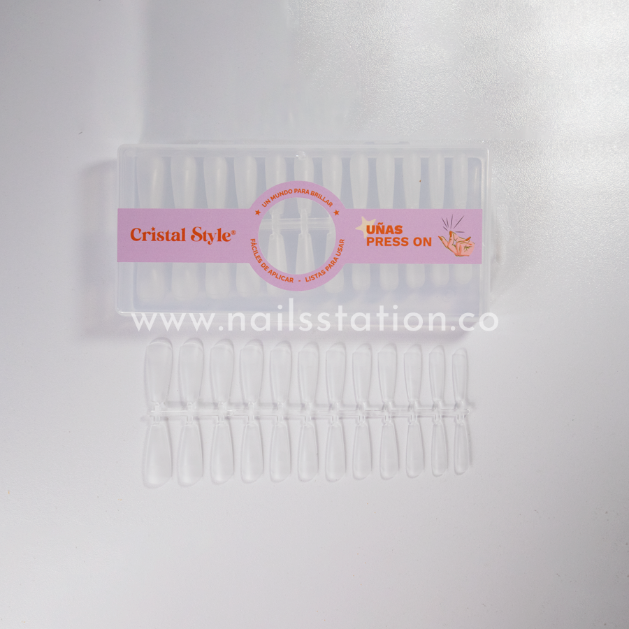 Caja press on Coffin transparente X240