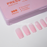 Caja press on Efecto Acrílico Medium Square X300