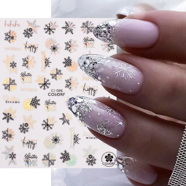 Sticker CJ-086 SILVER NAVIDAD