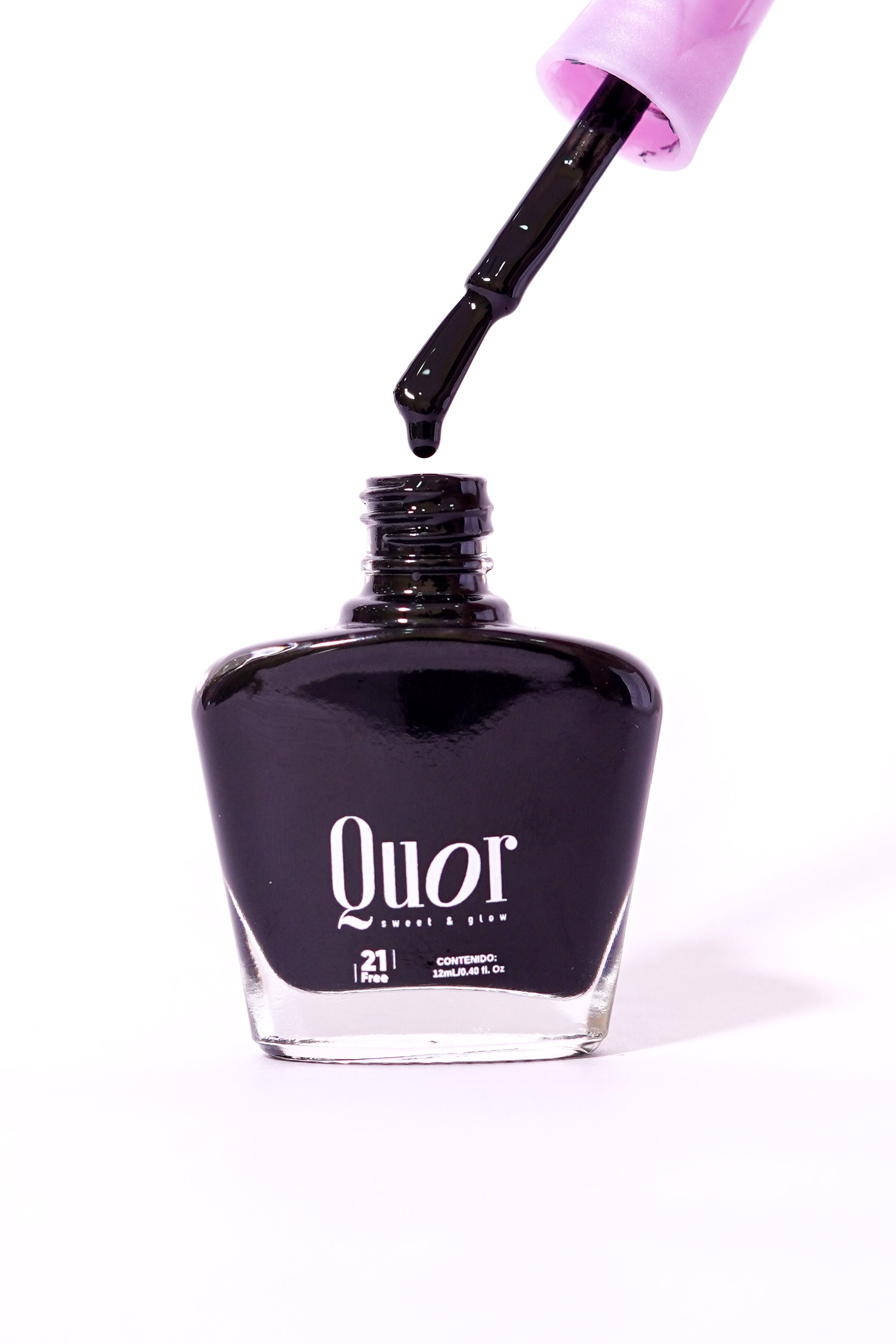Esmalte Tradicional QUOR 047 12ml Negro