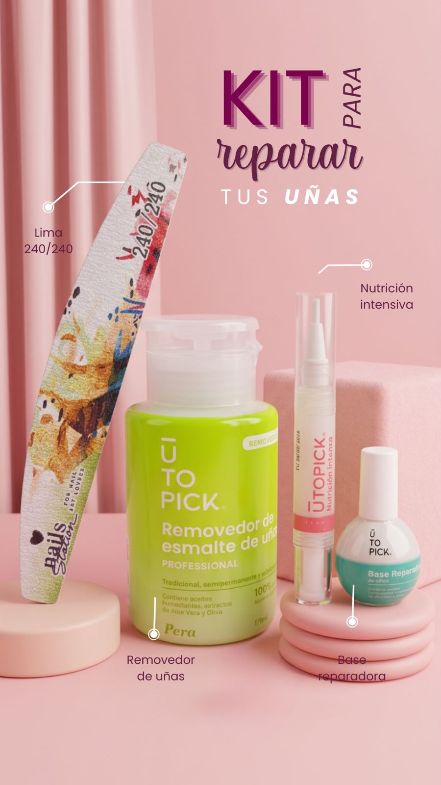 Combo para reparar tus uñas