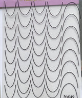 Sticker Línea Francés Sin Difuminado