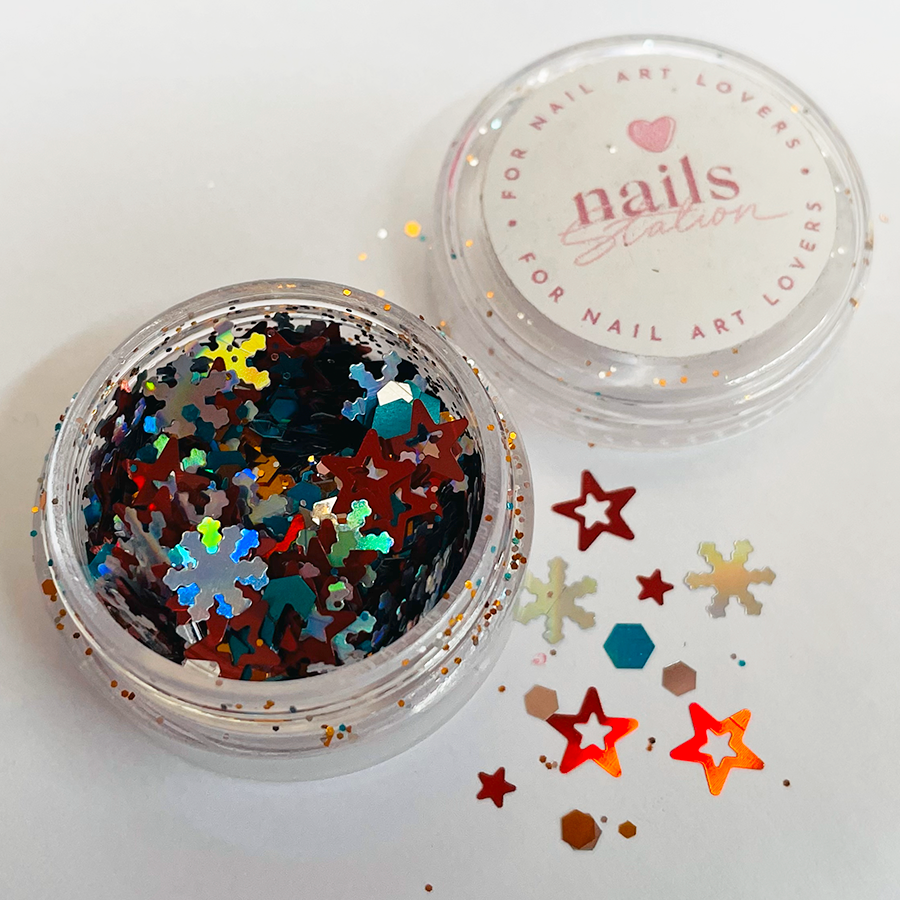 Glitter NS Mix Navidad Copos