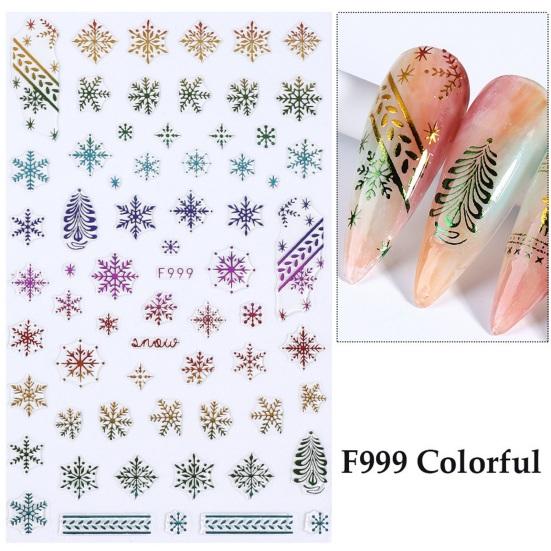 Sticker F999 Copos Colores Navidad