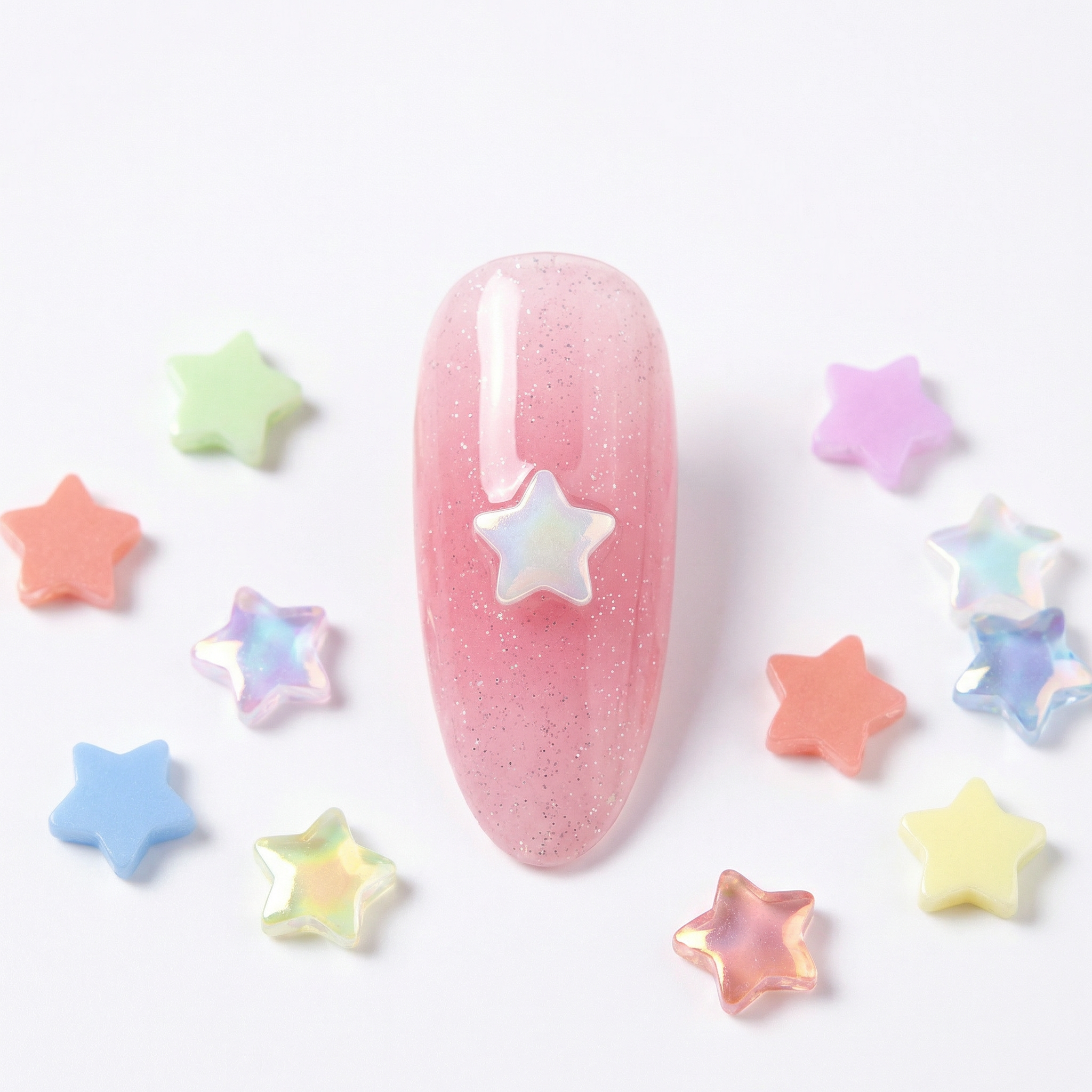 PAQUETE DE CENTROS DE CRISTAL MINI ESTRELLAS PASTELES