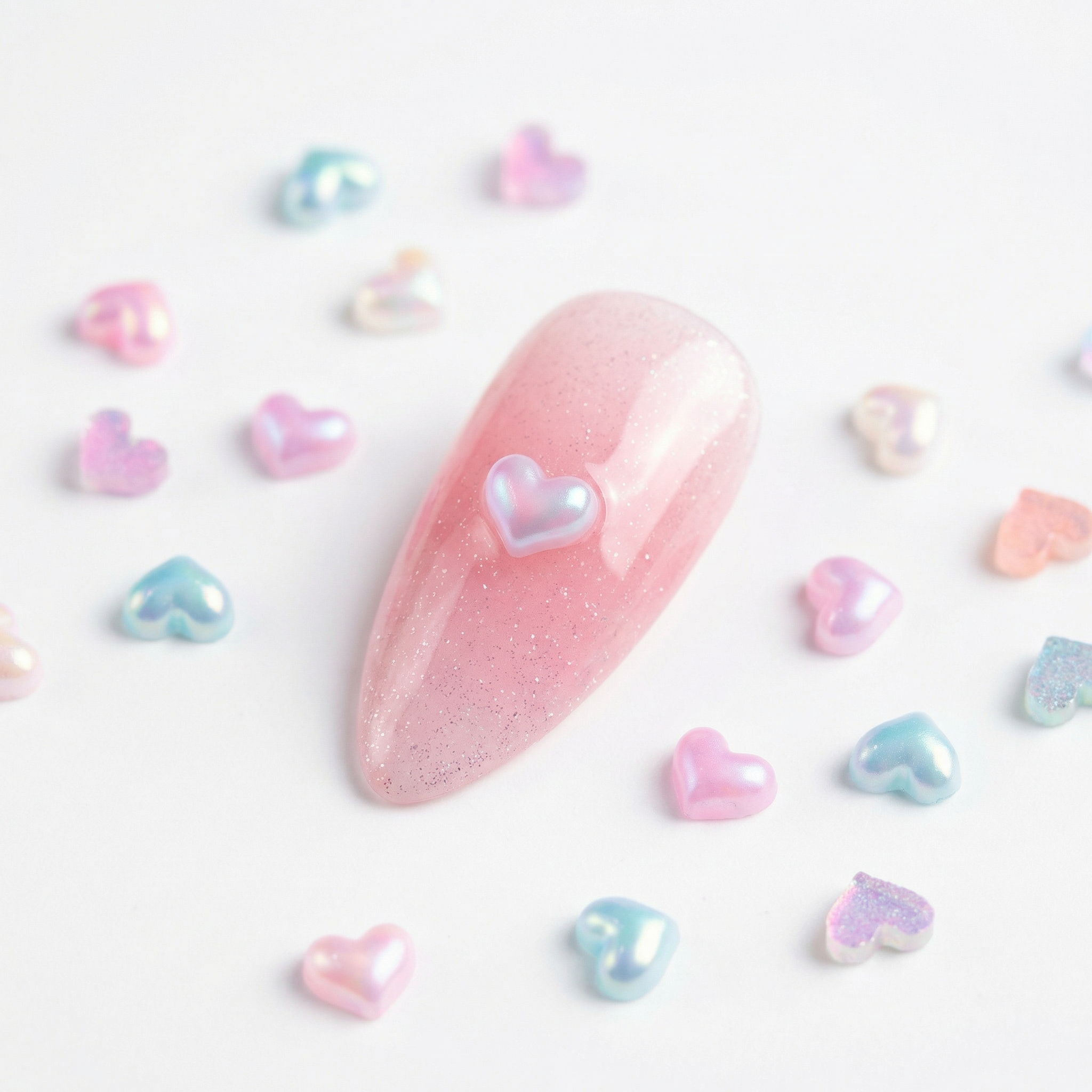 Corazones Glitter Iridiscente