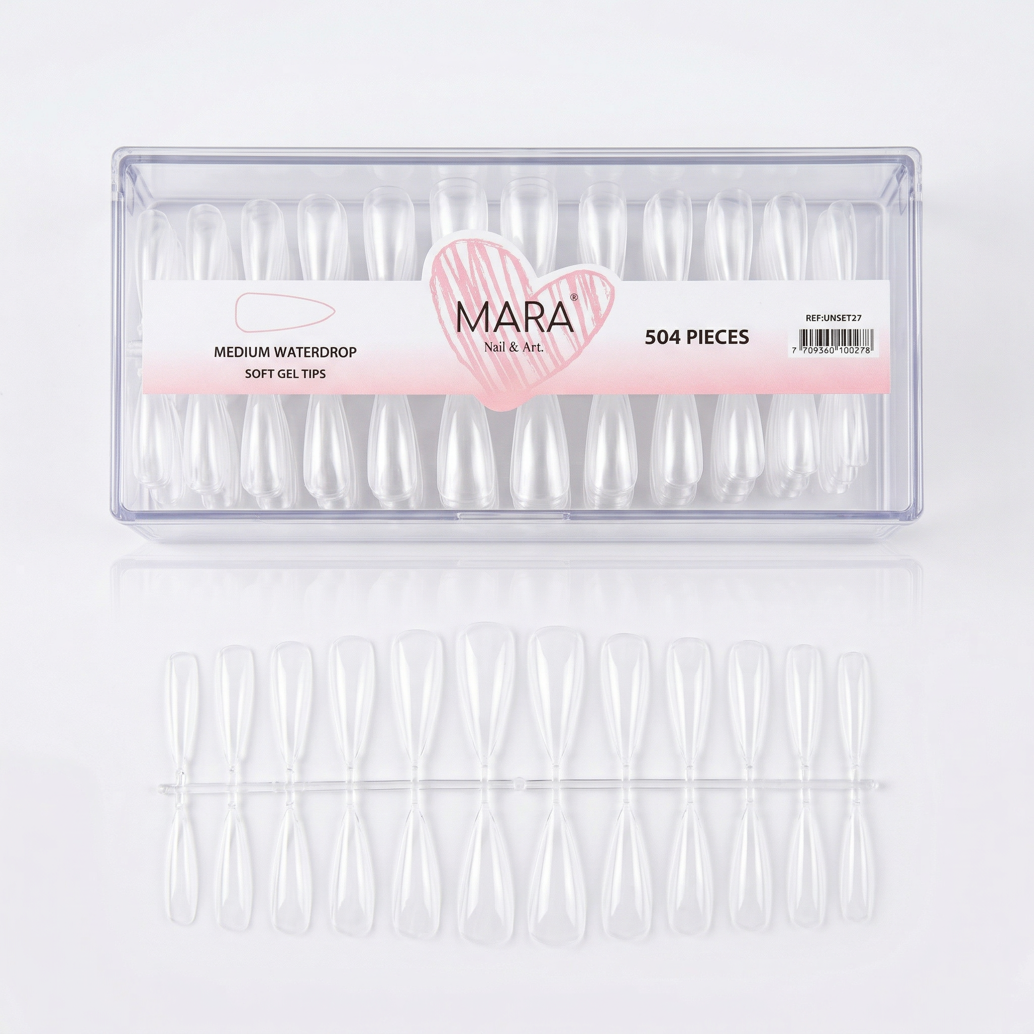 Uñas Press On Mara Medium Waterdrop 504pcs