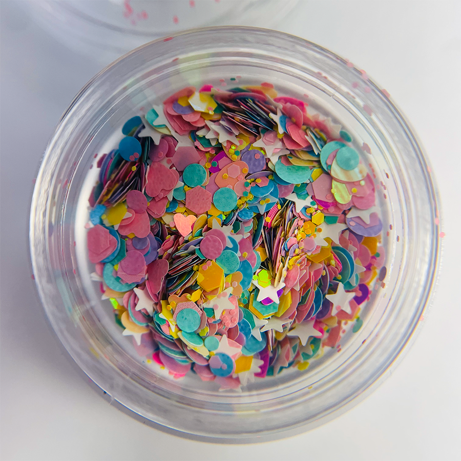 Glitter NS Mix Corazones y Estrellas