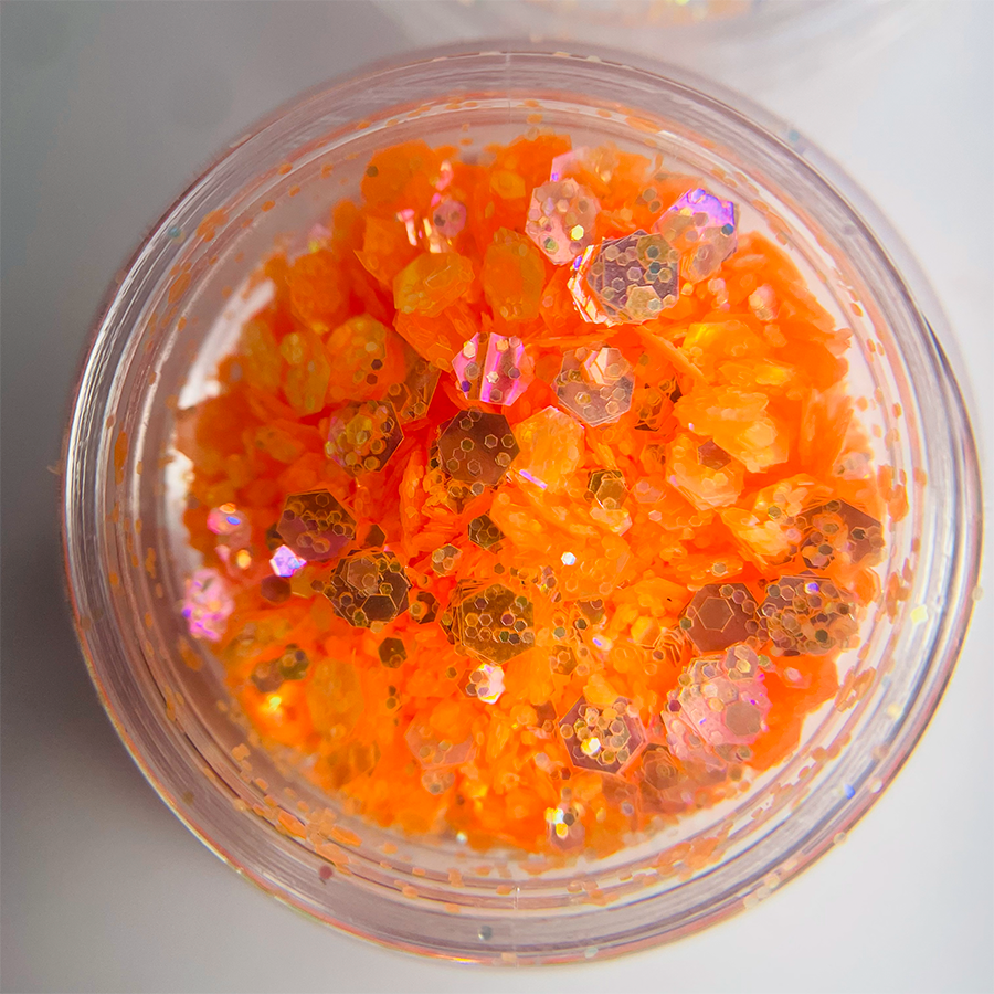 Glitter NS Cola de Sirena Naranja