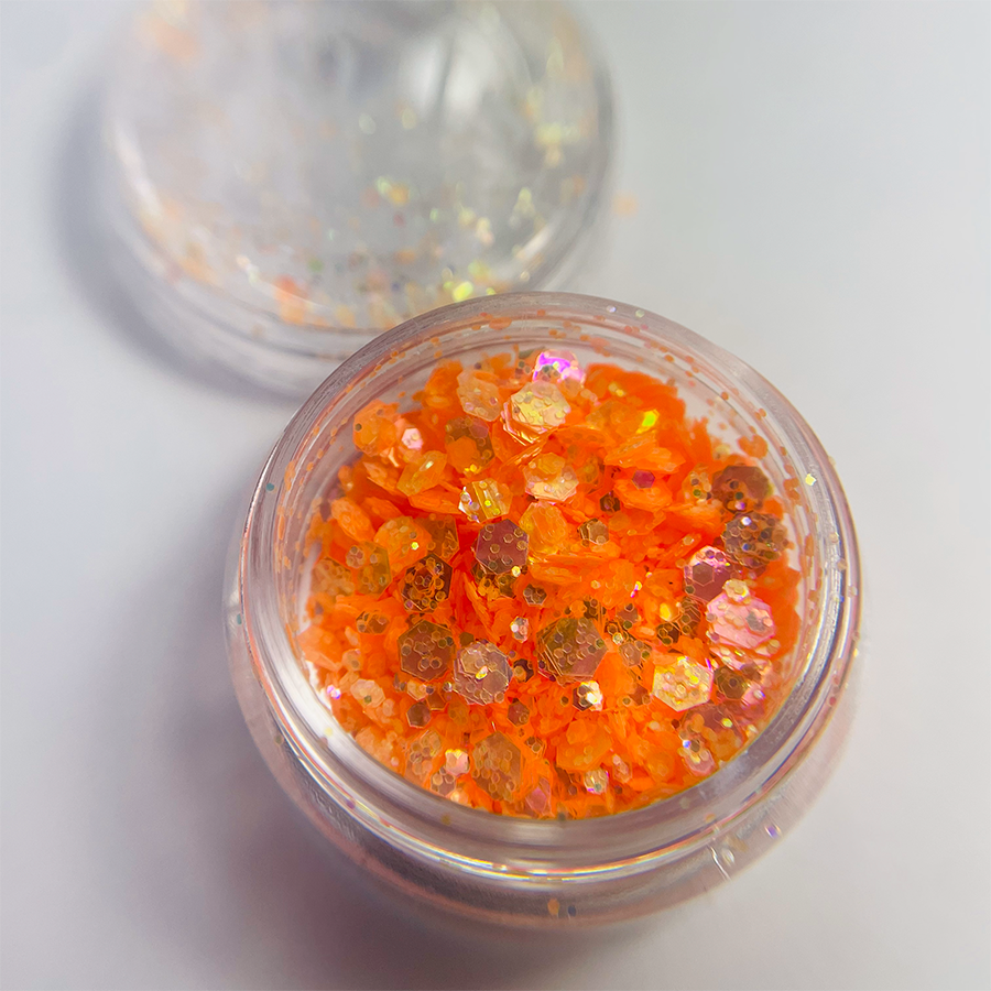 Glitter NS Cola de Sirena Naranja