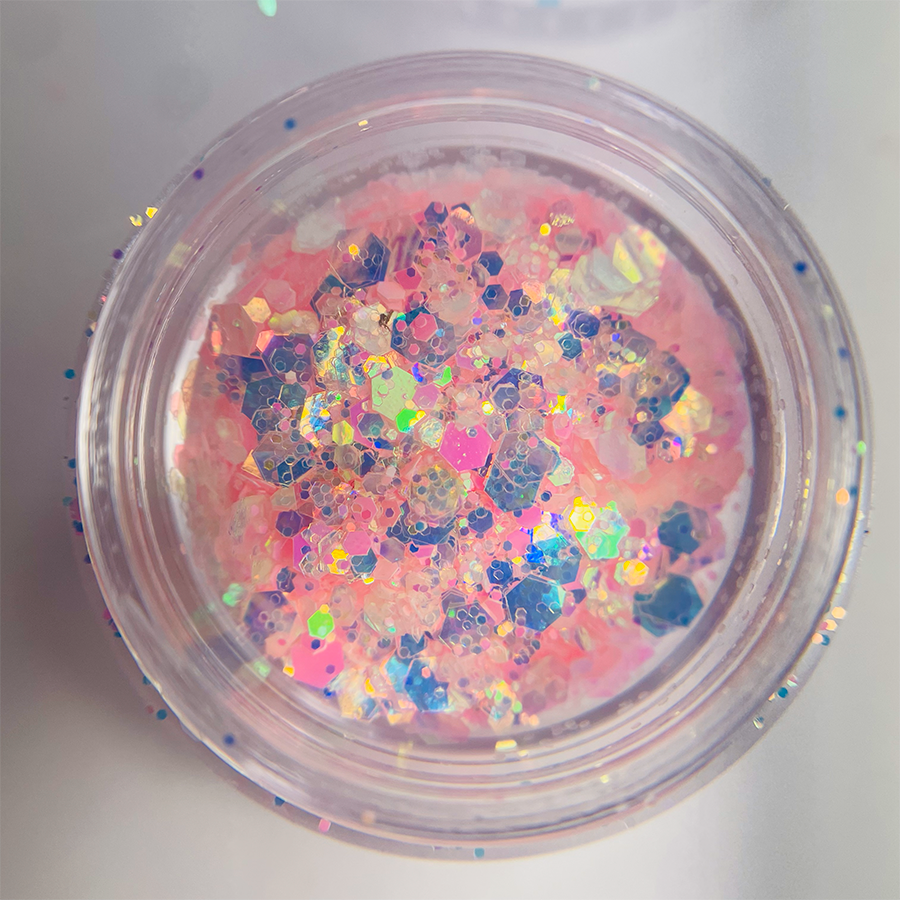 Glitter NS Cola de Sirena Rosado Claro