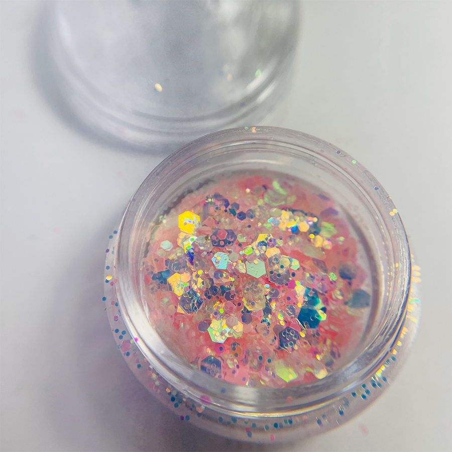 Glitter NS Cola de Sirena Rosado Claro