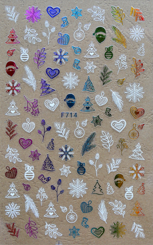 Sticker F714 Colores Navidad