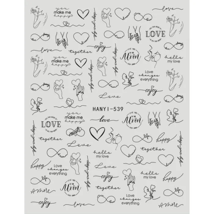 Sticker HANYI-539 CORAZONES