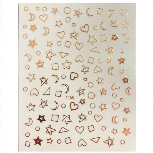 Sticker 1168 Corazones y Estrellas