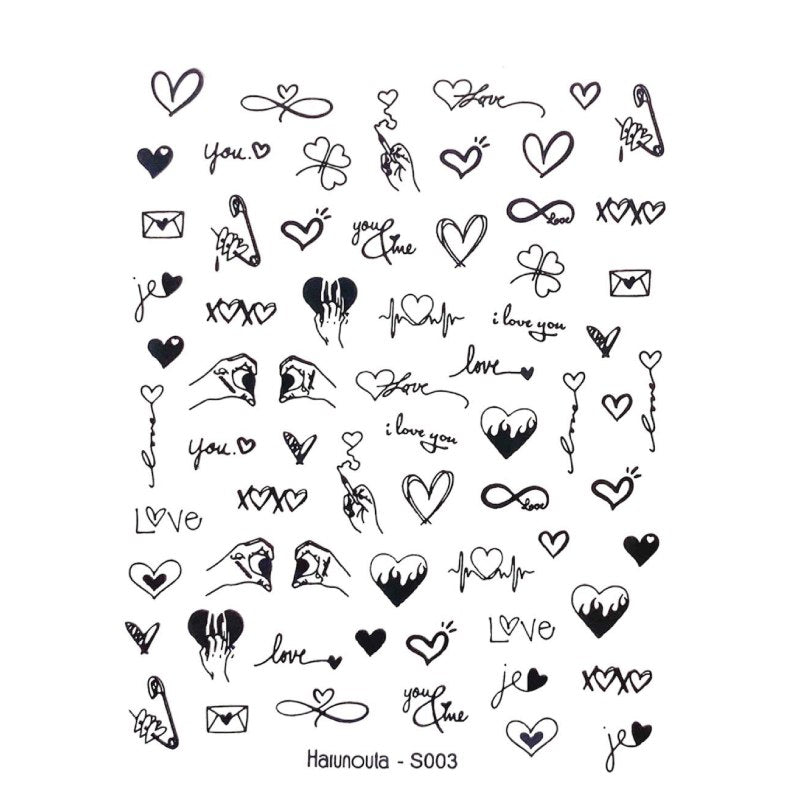 Sticker Corazones S003