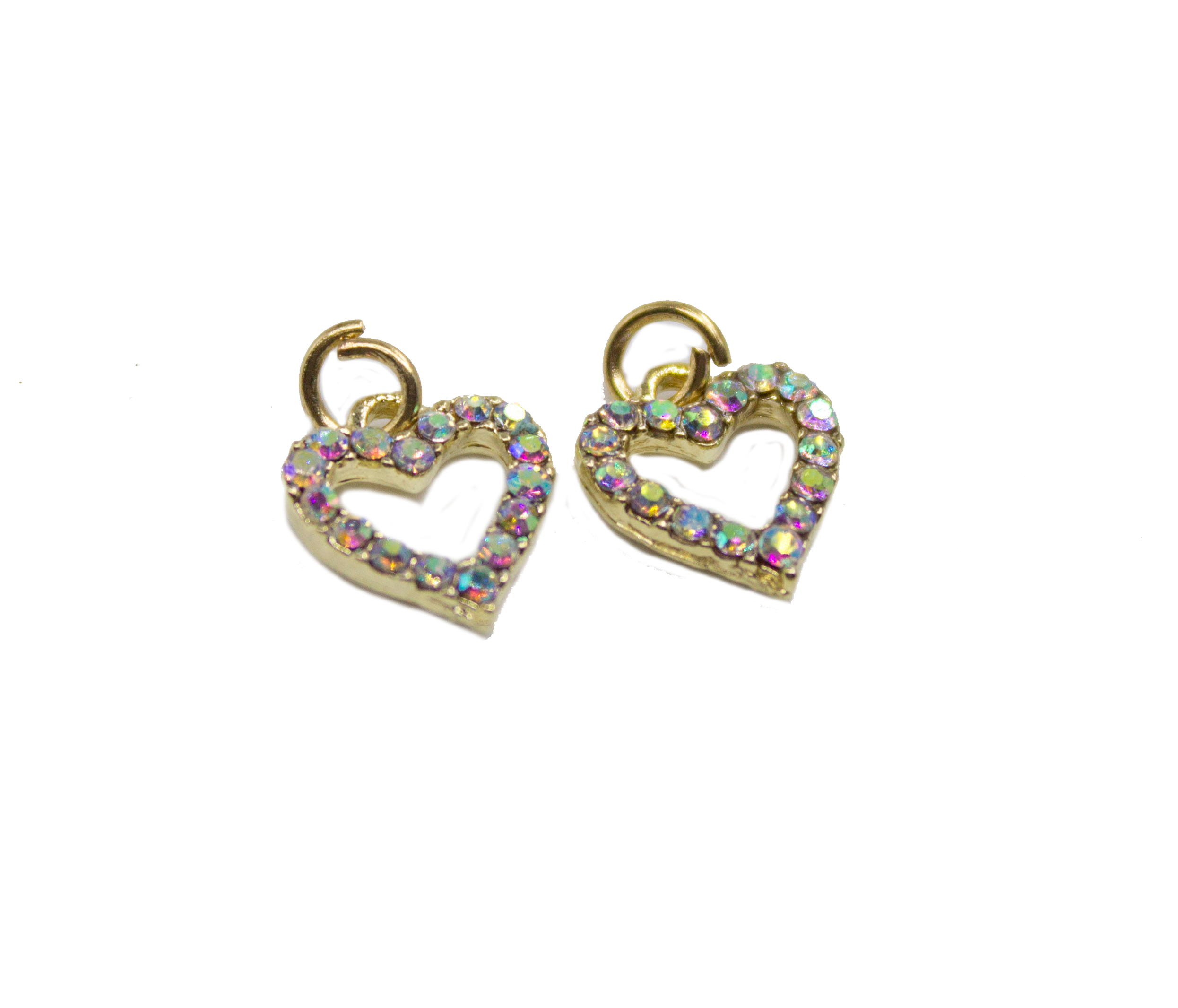 Dije Piercing Corazón Gemas X2