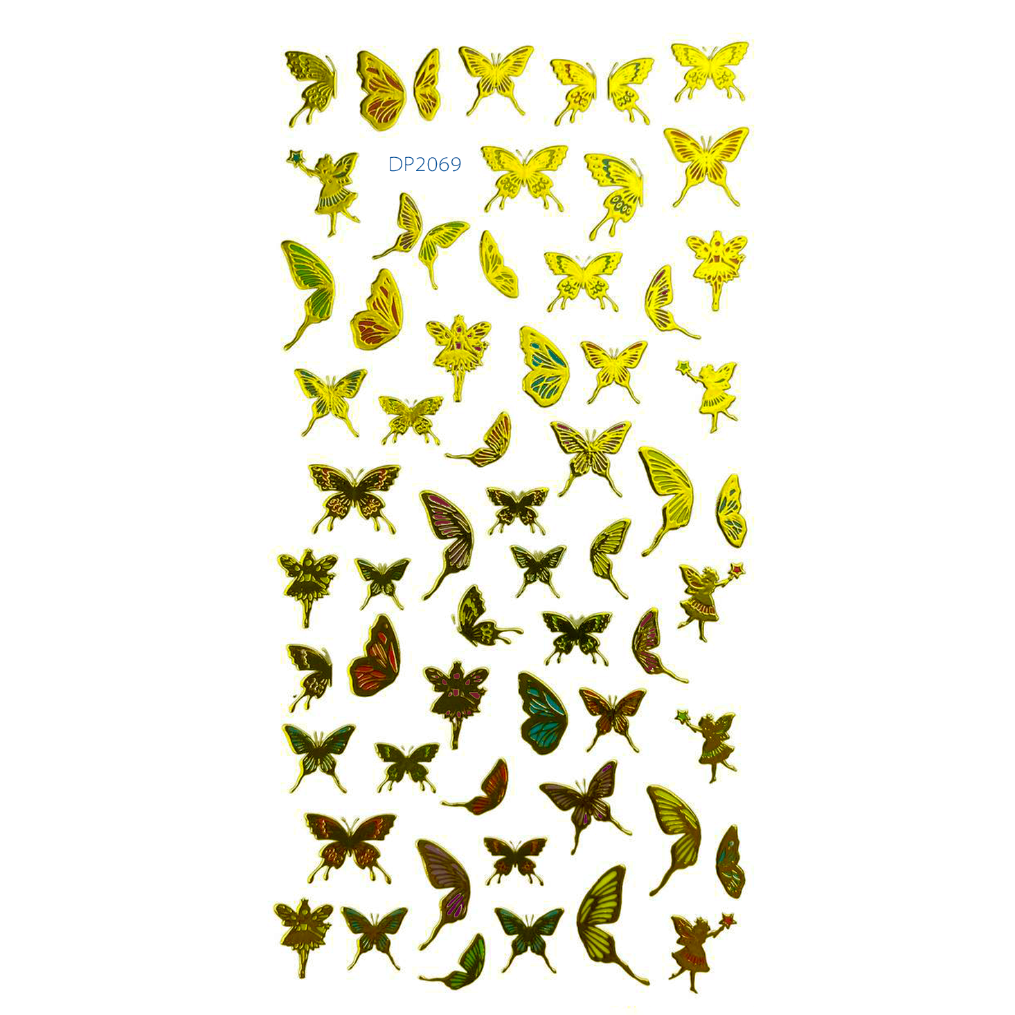 Sticker DP2069 Mariposas Doradas