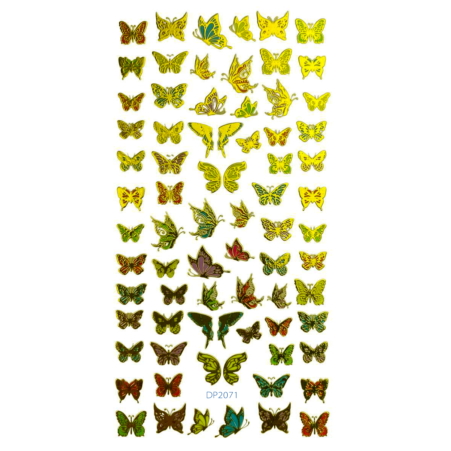 Sticker DP2071 Mariposas Doradas