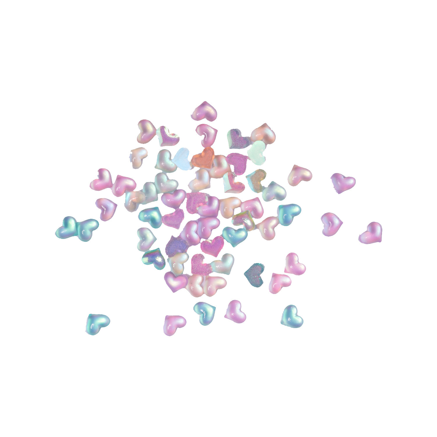 Corazones Glitter Iridiscente