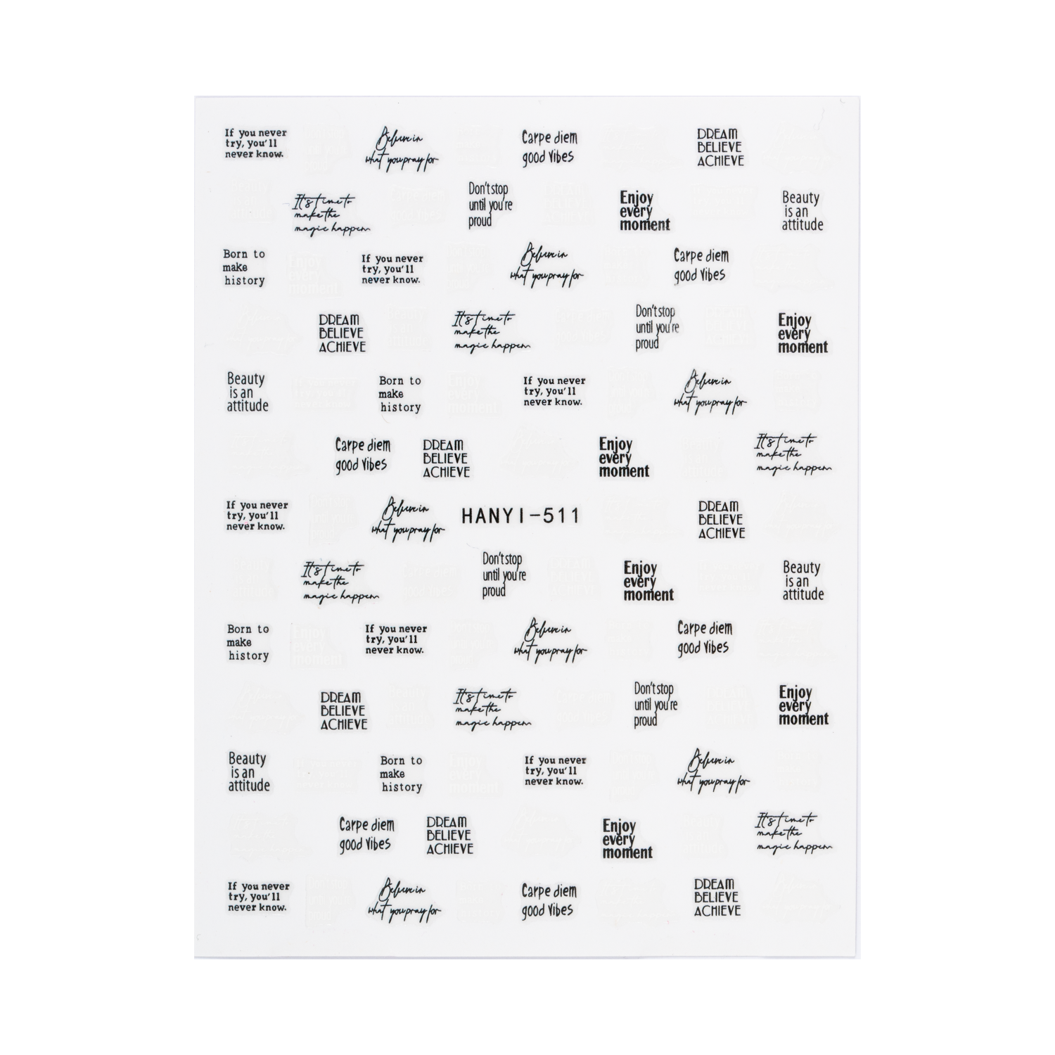 Sticker HANYI-511 Letras