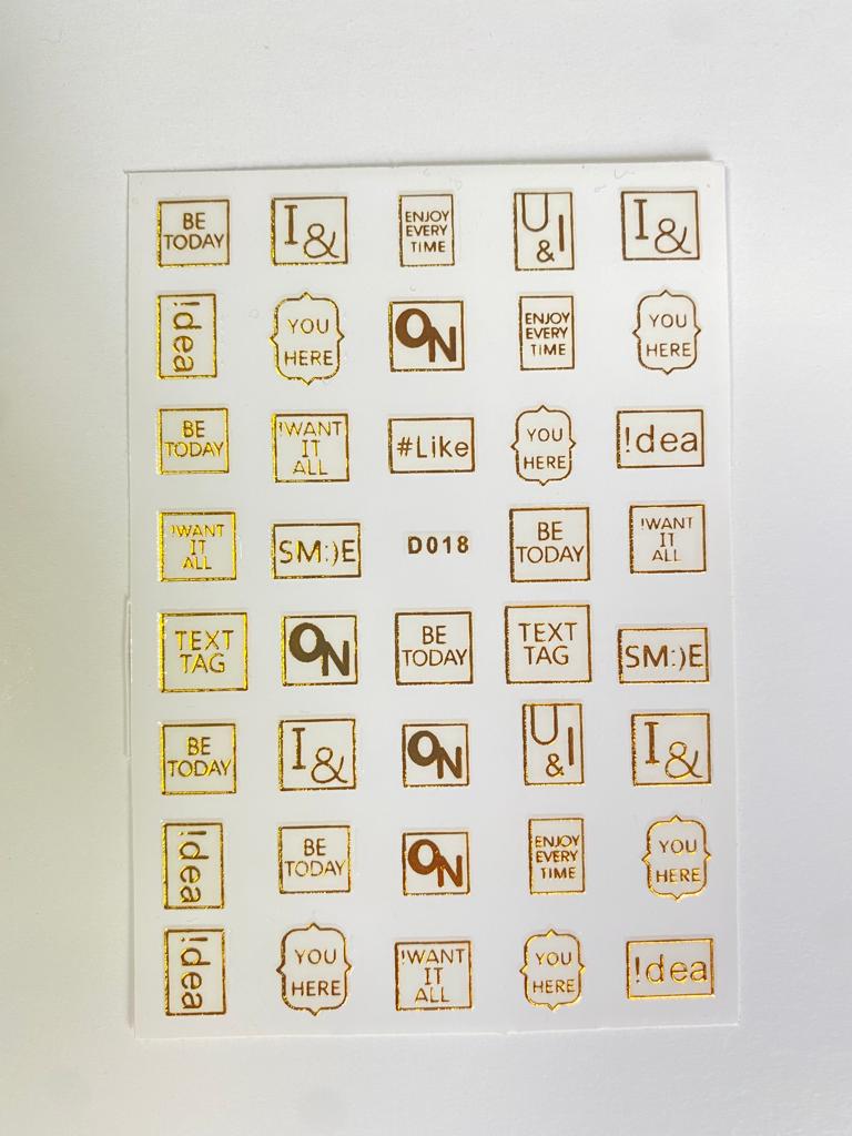 Sticker D018 Letras