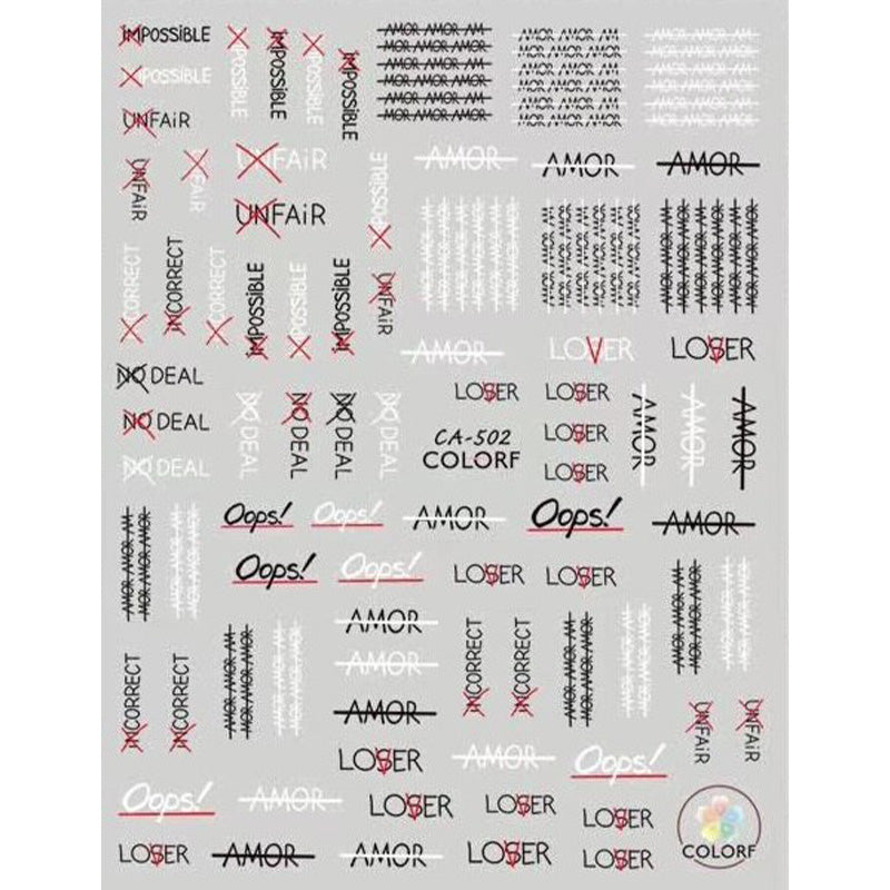 Sticker CA-502 Letras