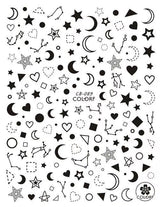 Sticker CB-089 Corazones y Estrellas