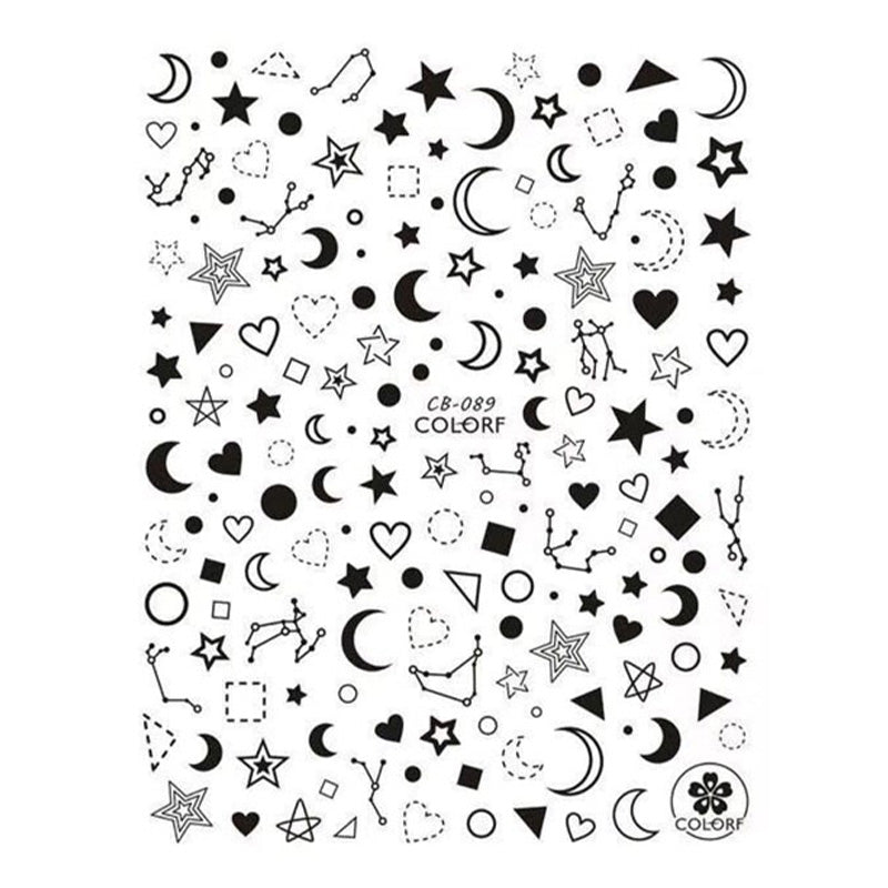 Sticker CB089 Corazones y Estrellas
