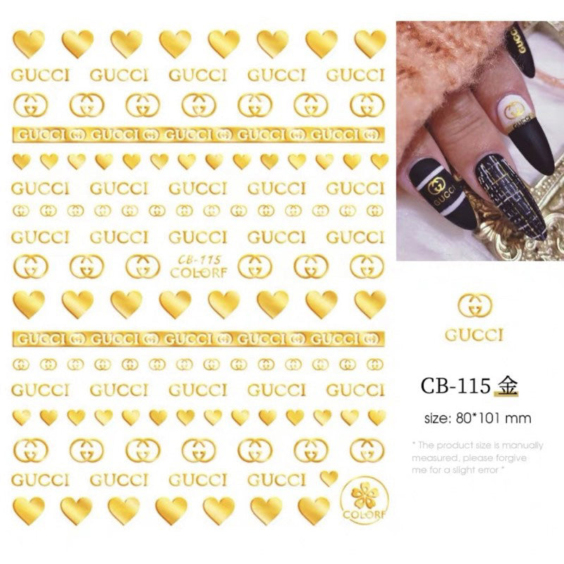 Nail Art Stickers - Gucci | Sephora | Gucci nails, Nail art stickers, Nail  stickers